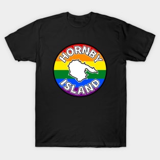 Hornby Island Gay Pride - Rainbow Flag - Round Circle - Hornby Island T-Shirt